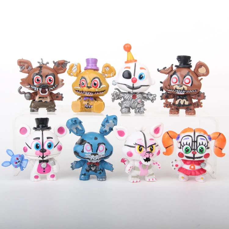 8Pcs/Set Newest Bonnie Foxy Fazbear Bear Action Figures Party Boys Toys