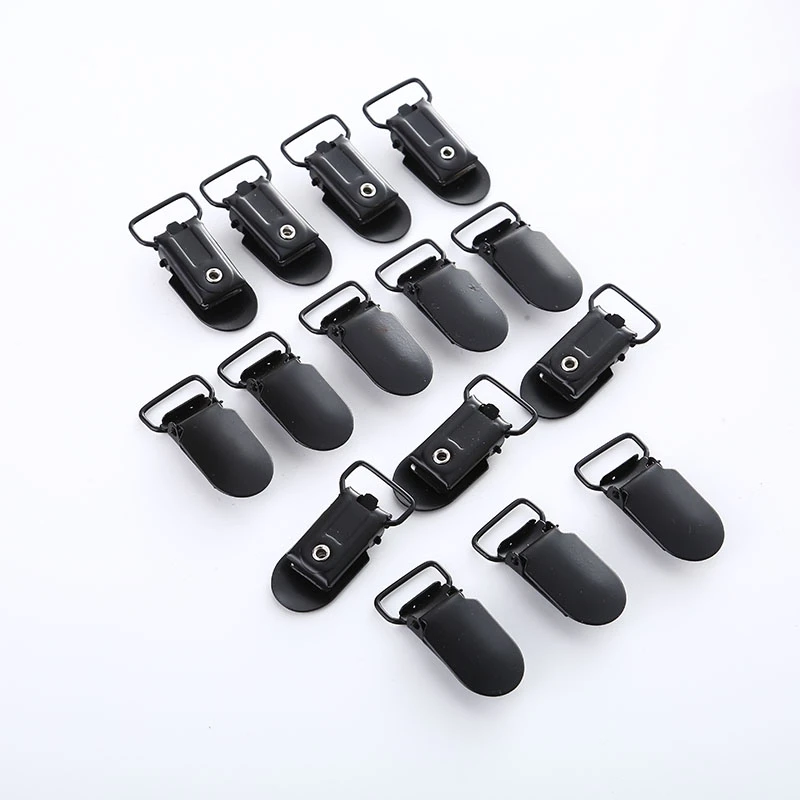 Metal Black Baby Duckbill Buckle 5 Piece/Lot Child Pacifier Frame DIY Jewelry Accessories Duckbill Clip Baby Feeding Supplies