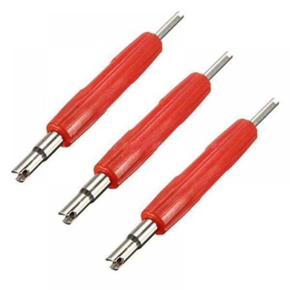 2 Ways Tire Tyre Valve Stem Core Remover Key Tool A/C and Auto Car Motorcycle Bicycle Car Truck Motor Repair Tool