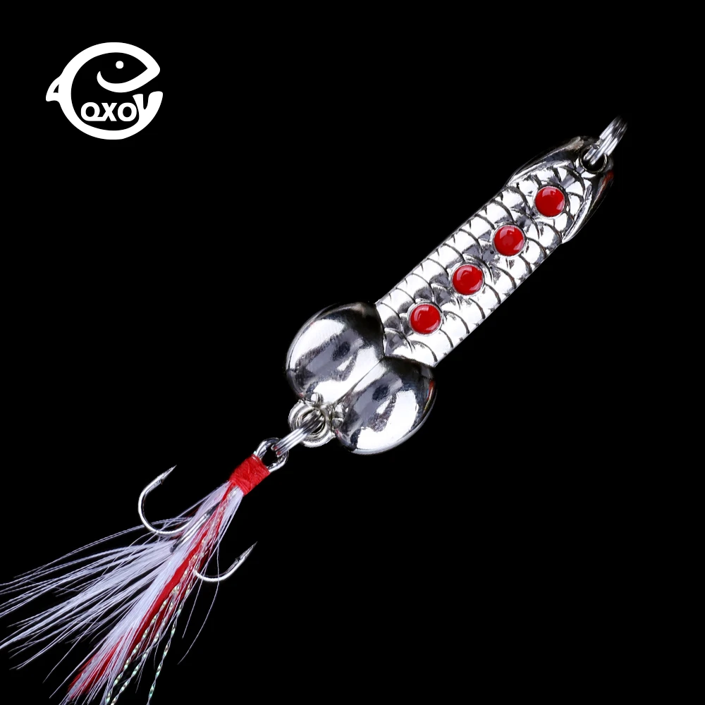 QXO Lures Artificial Hard Lure Tinsel Jigging Spoon Jig Metal Winter Fishing Goods For Fishing Ice Spinners Spoon Bait Wobbler