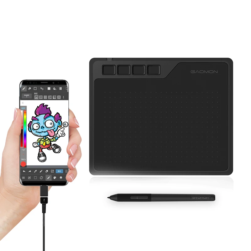 GAOMON S620 6.5 x 4 Inches Digital Board Support Android Phone Windows Mac OS System Graphic Tablet for Drawing &Playing OSU