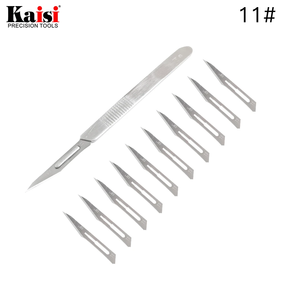 Carbon Steel Surgical Scalpel Knives 11# 23# Blades with Handle Scalpel DIY Cutting Tool PCB Repair Animal Wood Surgical Knife