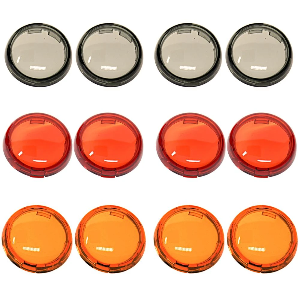 4PCS Turn Signal Light Indicator Lens Cover For Harley Sportster 883 1200 Touring Road King Dyna Heritage Softail