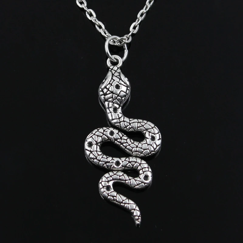 New Fashion Snake Cobra Pendants Round Cross Chain Short Long Mens Womens Silver Color  Necklace Jewelry Gift