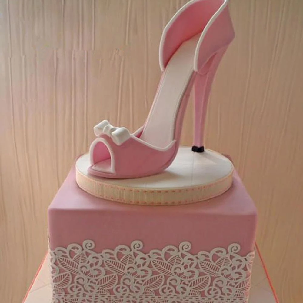 9pcs/Set High-Heeled Shoes Fondant Cake Mould Sugarcraft Baking Cutter Mold Fondant Cake Decorating Tools