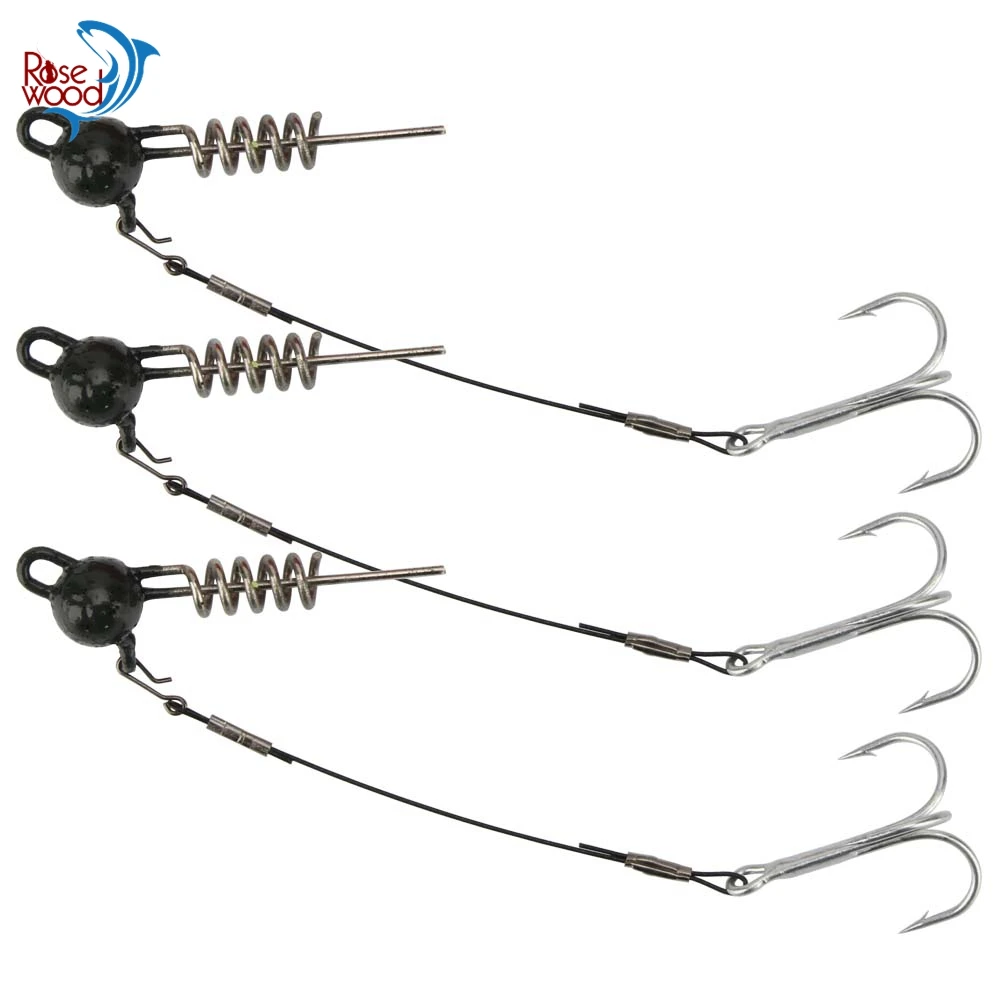 ROSEWOOD New Style Fishing Hooks Set Flexhead Pike Jig Head Hooks Sea Fishing Hook Jigging Hook 7g to 50g Screwball Jig Rig