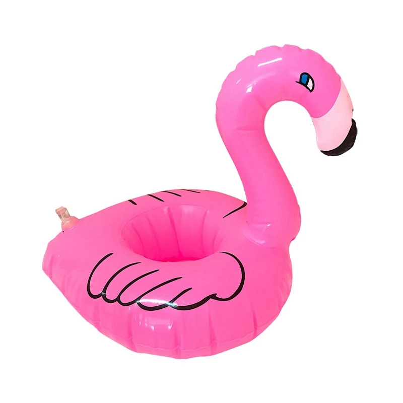 Summer Swimming Pool Floating Inflatable Flamingo Holder Water Drinks Cup Beach Mobile phone Cup Care Floating Row