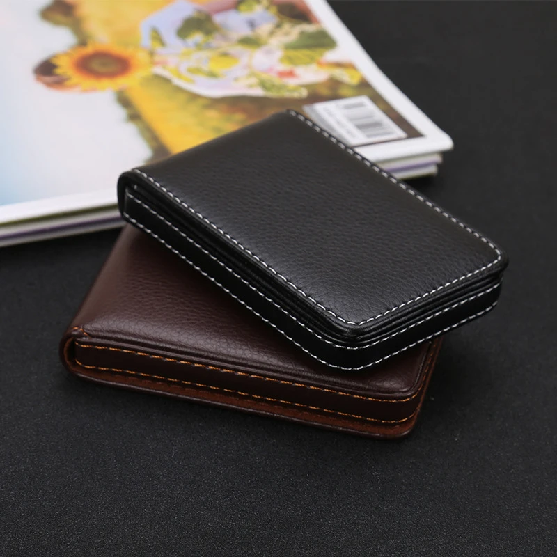 Wholesale New Business Card Holder Men's Card Id Holders Magnetic Attractive Card Case Box Mini Wallet Male Credit Card Holder