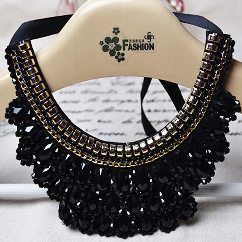 Fashion Statement Choker Necklace Chain Neoglory Crystals Maxi Boho Chokers clavicle Meaeguet Large Pendant Necklace Jewelry