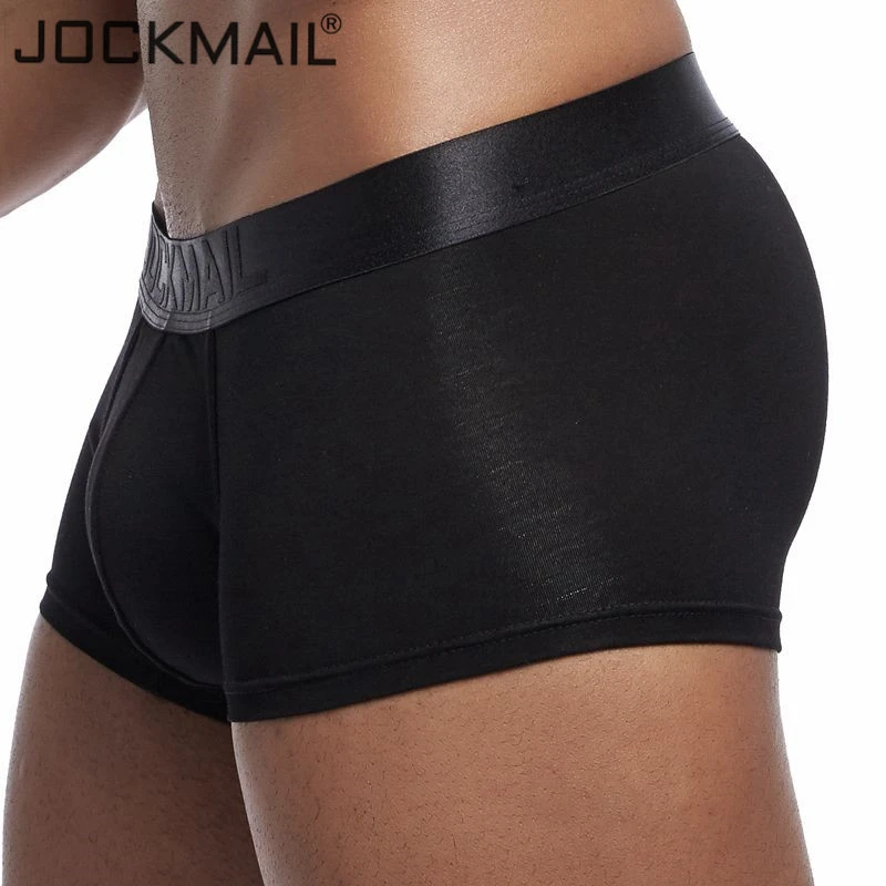 JOCKMAIL New sexy men underwear boxer solid boxershorts men Modal Soft Underpants Shorts men trunks cuecas Gay male panties
