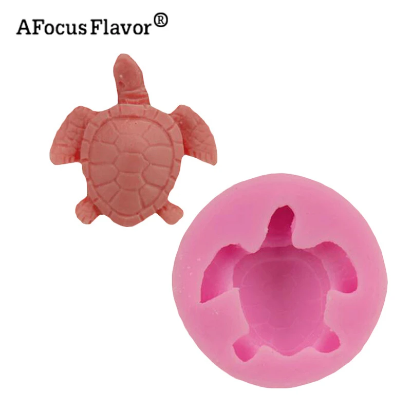 1 Pc 3D Turtle Cake Decorator Bakery Tool Candy Chocolate Silicone Mold Tortoise Decorations Pastry Soap Cake Stand