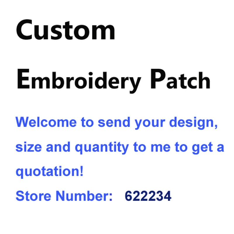 Custom Embroidery For Please Contact The Seller First To Get A Quote Patch brand LOGO Your Own Design embroidery patches