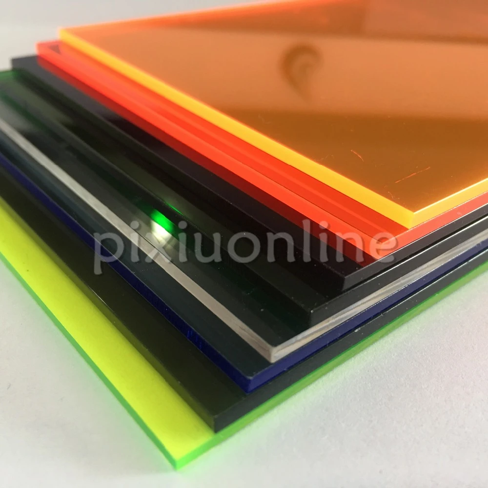 8 Different Colors Acrylic Board 10*20cm J351 Perspex Board Transparent Plastic Sheet DIY Making Free Shipping Russia