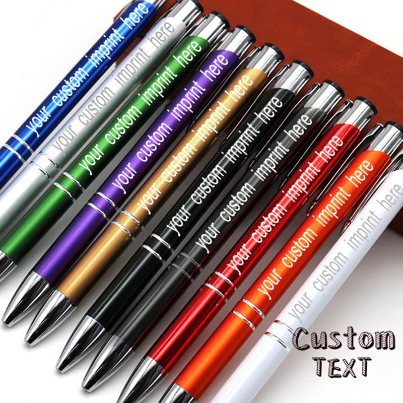 Handmade Customized Order  Unique Pen Inspirational Writing Tools Office Supplies Metal Fashion Custom Text Name Ballpoint Pen