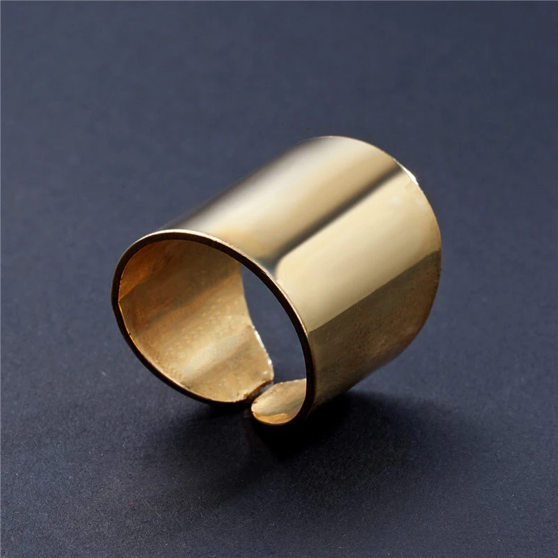 Fashion Gold Opening Ring For Women Punk Alloy Finger Rings Simple Boho Jewelry
