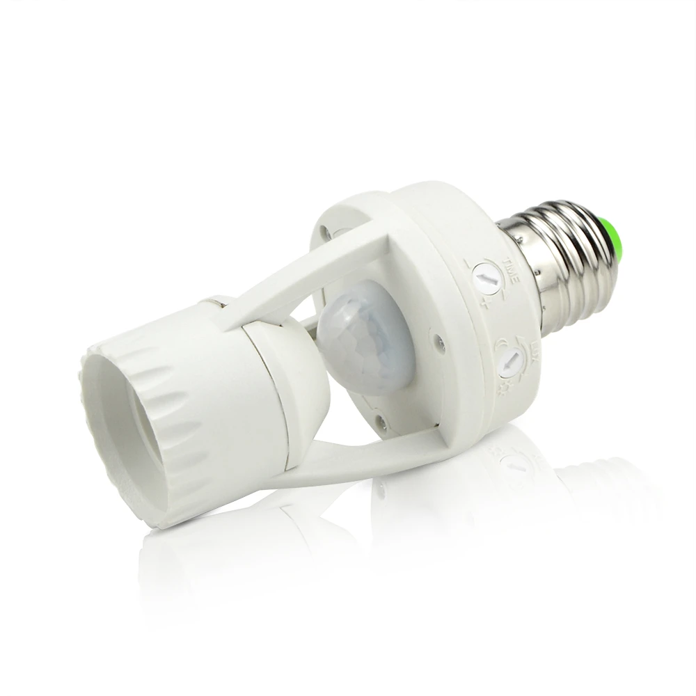 Sensor Switch LED Lamp Holder AC 110V 220V Motion Detector E27 EU/UK Standard Light Holder For Corridor Stairs Utility Room