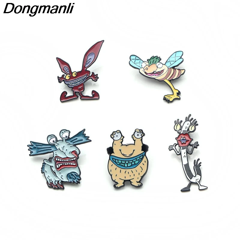 P3015 Dongmanli Monsters Metal Enamel Pins and Brooches for Women Men Lapel Pin backpack bags badge Gifts