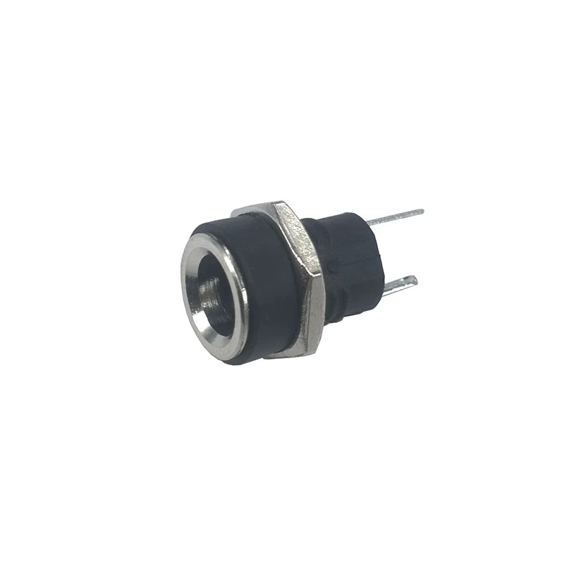 5pcs DC-022B Copper Socket 8mm Round hole DC power supply Charging 2.1/2.5mm DC socket 5521  5525