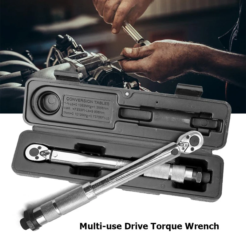 1/4'' Multi-use Drive Torque Wrench 5-25NM Adjustable Hand Spanner Ratchet Repair Tools Torque Wrench Repairing Hand Tools