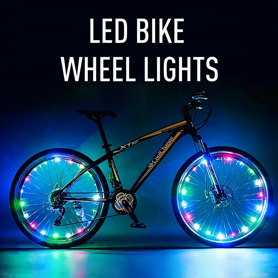 2M 20 LED Bicycle Lights Mountain Bike Wheel String Light Cycling Spoke Wheel Lamp Bike Accessories Luces Led Bicicleta Bisiklet