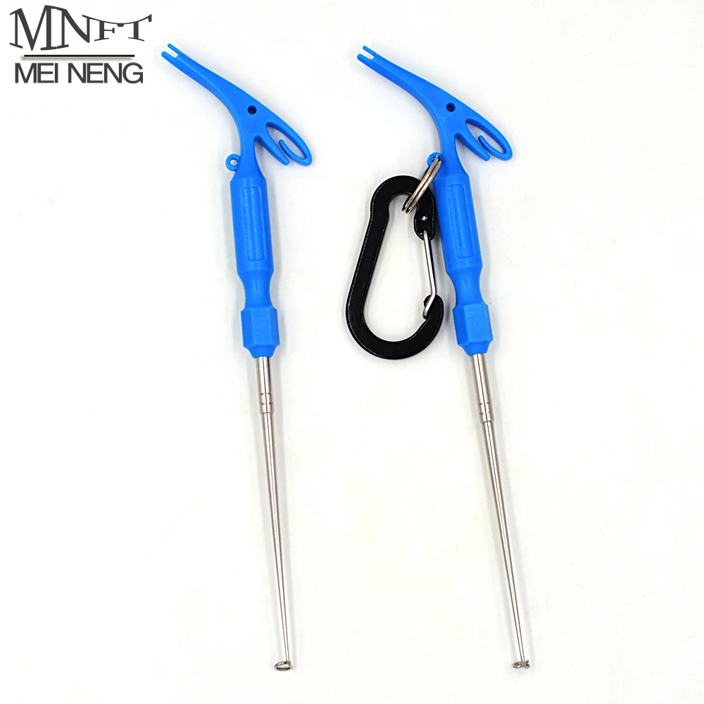 MNFT Fishing Universal Fly Nail Knot Tying Tools Hook Remover Quick Knot Tying Loop Knot Tyer Tool and Carabiner Clip