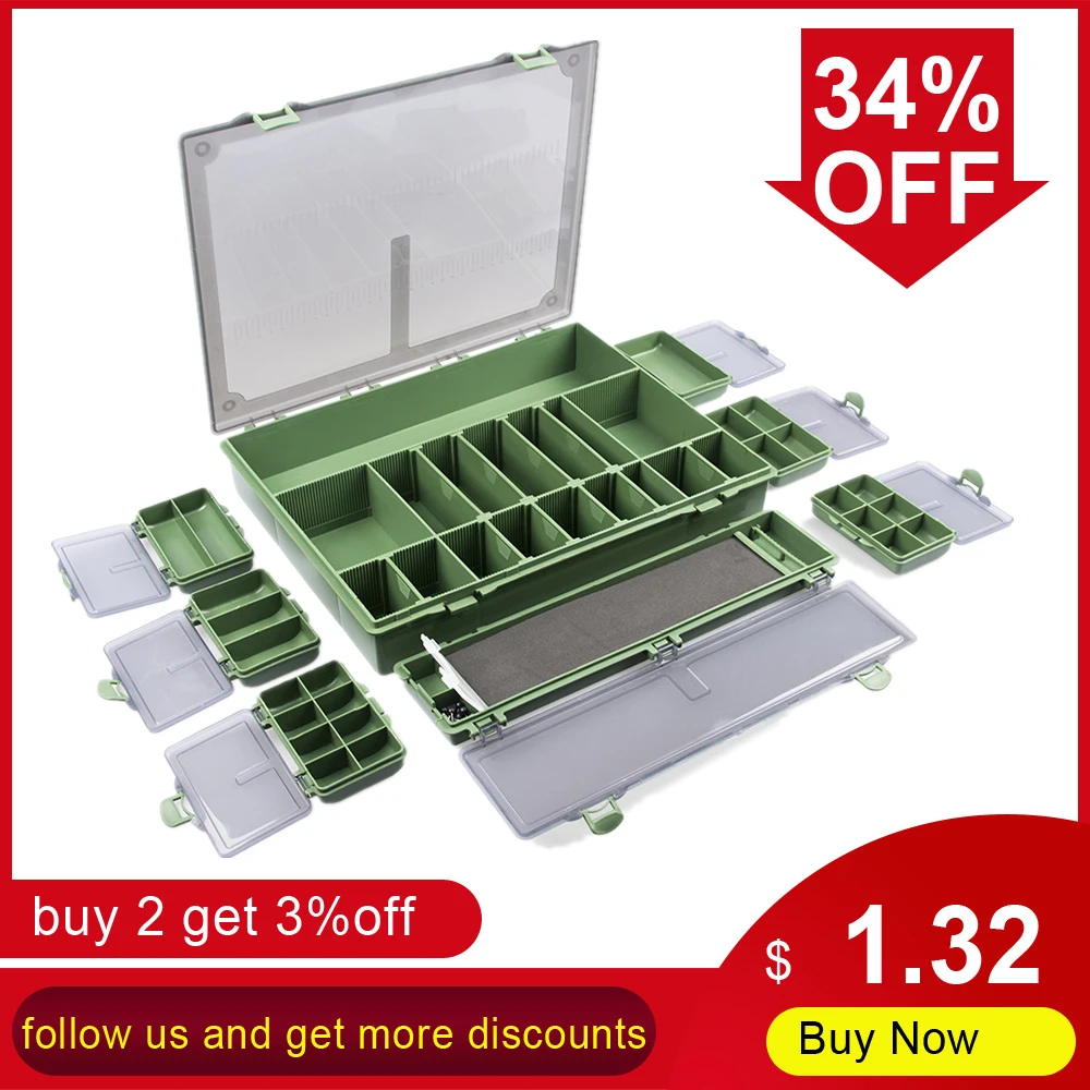 8/6/4 Compartments Fishing Tackles Box Tackle Storage Box for Fishing Accessories Carp Fishing Pesca Baits Lures