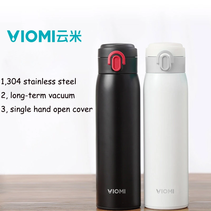 Original VIOMI 460ML 300ML Thermos Cup Stainless Steel Vacuum Cup 24 Hours Flask Water Bottle Cup Thermos Single Hand ON/Close