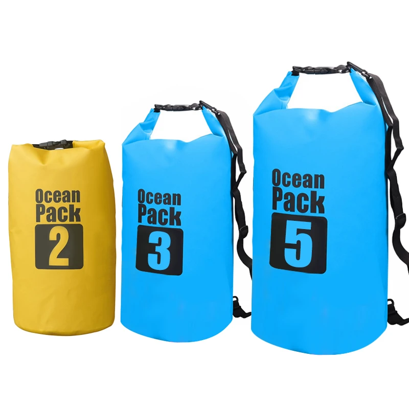 2L 3L 5L Waterproof Dry Bag Water Resistant Swimming Storage Bag Pack Sack Rafting Kayaking Camping Floating Sailing Canoeing