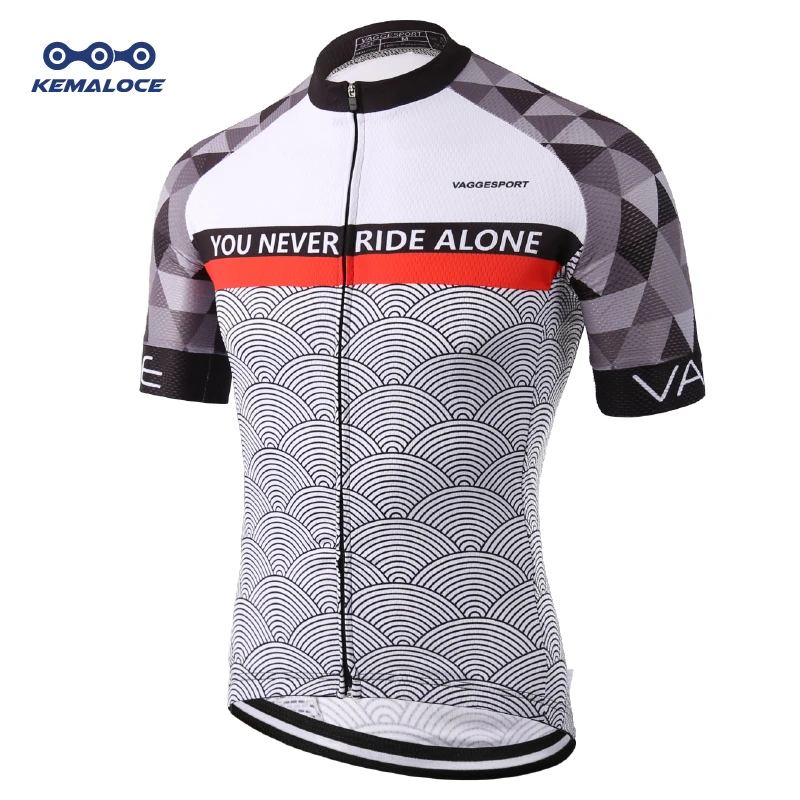 KEMALOCE 2022 Cycling Jersey Professional Men Road Race Reflective Men Gray Bicycle Shirt Hidden Zipper Eco-Friendly Bike Jersey