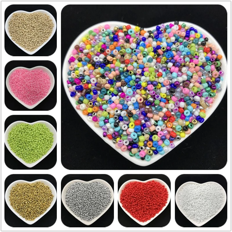 1000Pcs 2mm Charm Czech Glass Seed Beads DIY Bracelet Necklace For Jewelry Making DIY Earring Necklace Cross Stitch Accessories