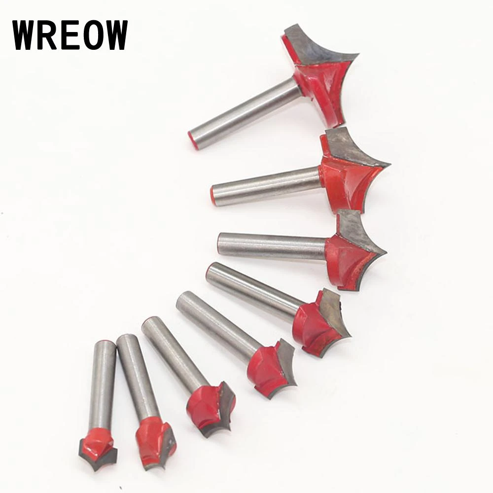 VGroove Milling Cutter Tool Router Bit 6Handle Double-edged Cutting Design CNC Engraving End Woodwork Round Shank Tip Mouth Mill