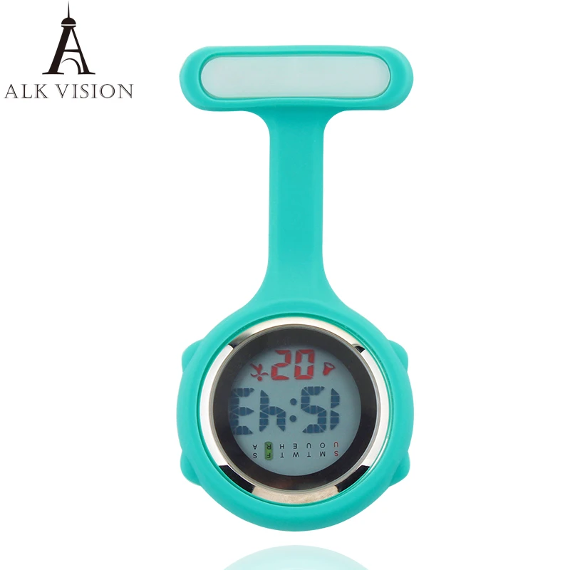2021 Digital Silicone Nurse Watches Fob Pocket Watch Brooch Lapel Timepiece Doctor Nurse Gift Clock Unisex Fashion&Casual