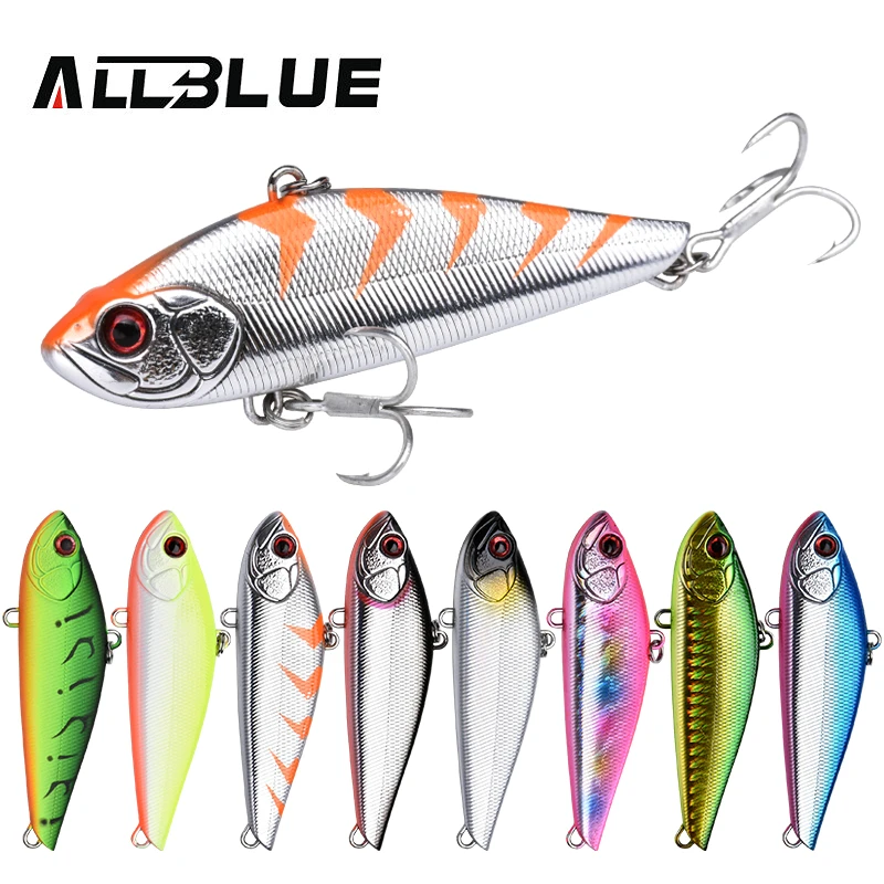 ALLBLUE SOLD 80S Fishing Lure Sinking VIB Lipless Crankbaits 80mm Hard Artificial Vibration Bait Winter Ice Salt Fishing Tackle