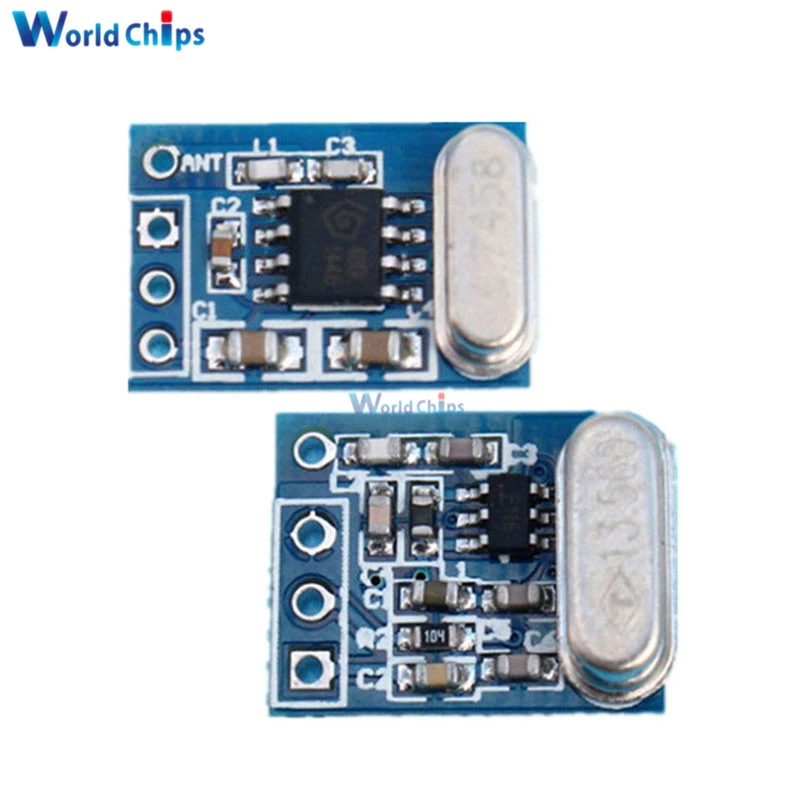 1Set 2Pcs 433MHZ Wireless Transmitter Receiver Board Module SYN115 SYN480R ASK/OOK Chip PCB