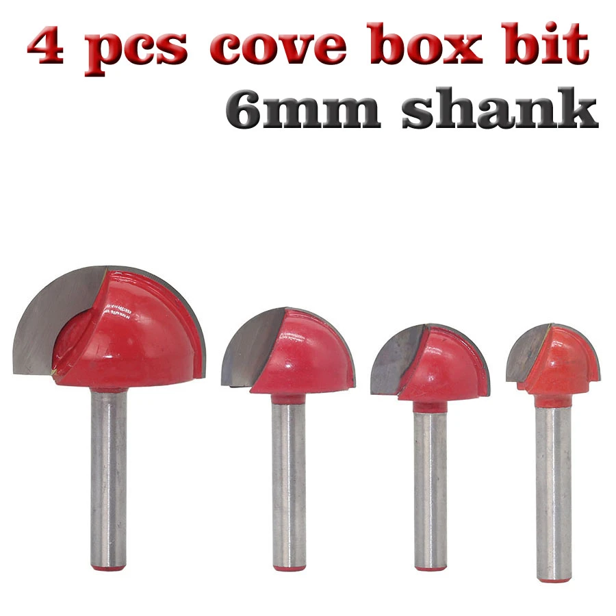 6mm Shank CNC tools solid carbide round nose Bits Round Nose Cove Core Box Router Bit Shaker Cutter Tools For Woodworking