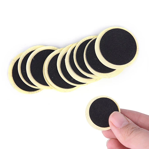 10Pcs Cycling Mountain/Road Bike Tyre Puncture Fast Repair Tools black Bicycle Inner Tire Patches Without Glue