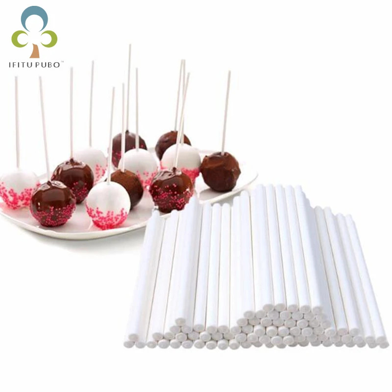 8.5/10/15cm Solid Core White Paper Lollipop Sticks For Chocolate Sugar Candy Lolly Pop Sucker sticks Cake Pop Sticks TDJ