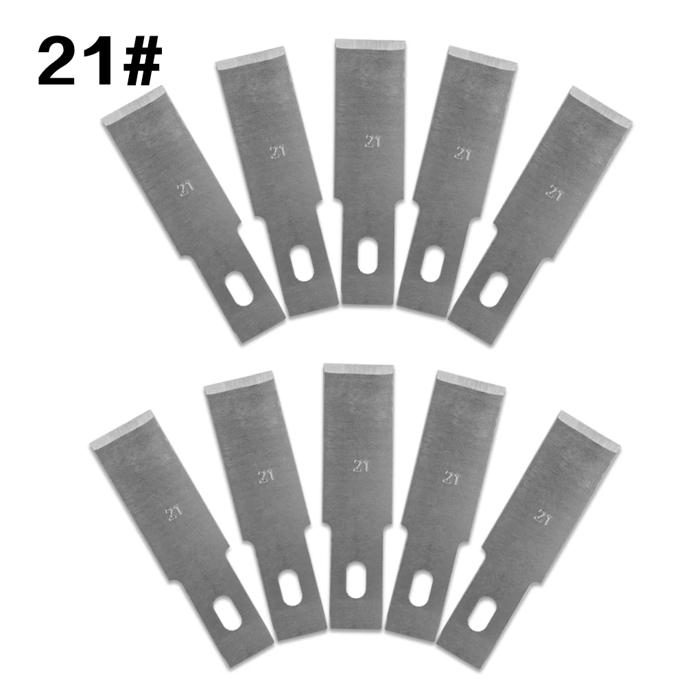 10 Pcs One Lot 21# Wood Carving Knife Blade Replacement Surgical Scalpel Blade