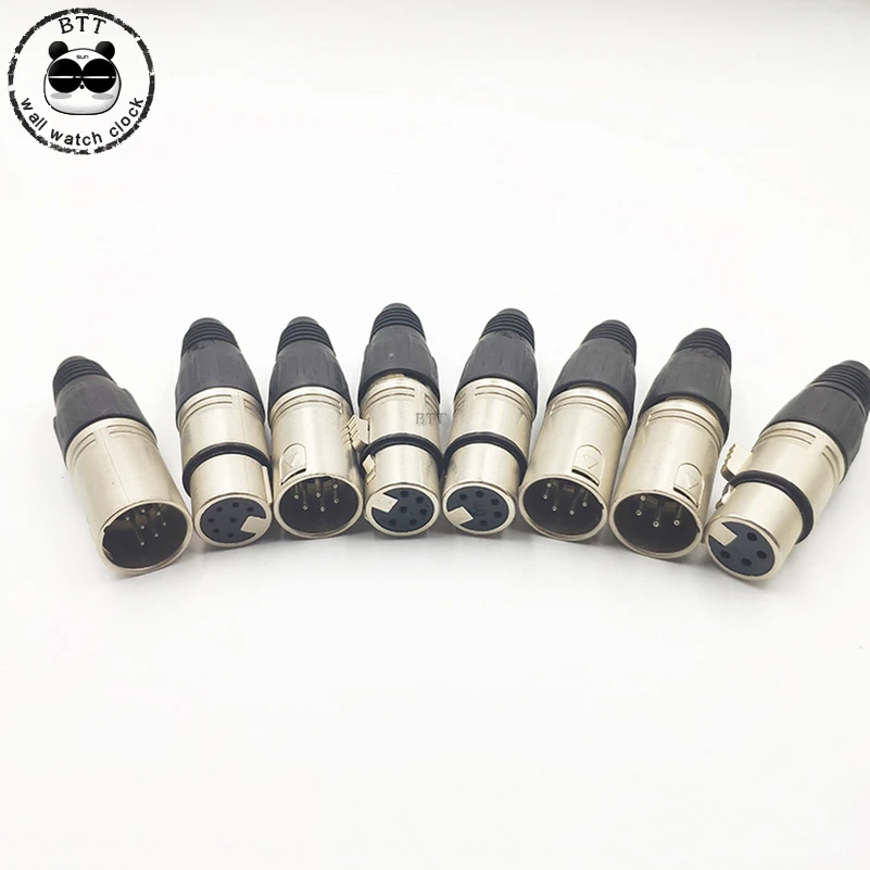 3P 4P 5P XLR Microphone Audio Cable Plug 3/4/5/6/7 Pin XLR Male Female Connector Cannon Cable Terminals for MIC Solder Connector