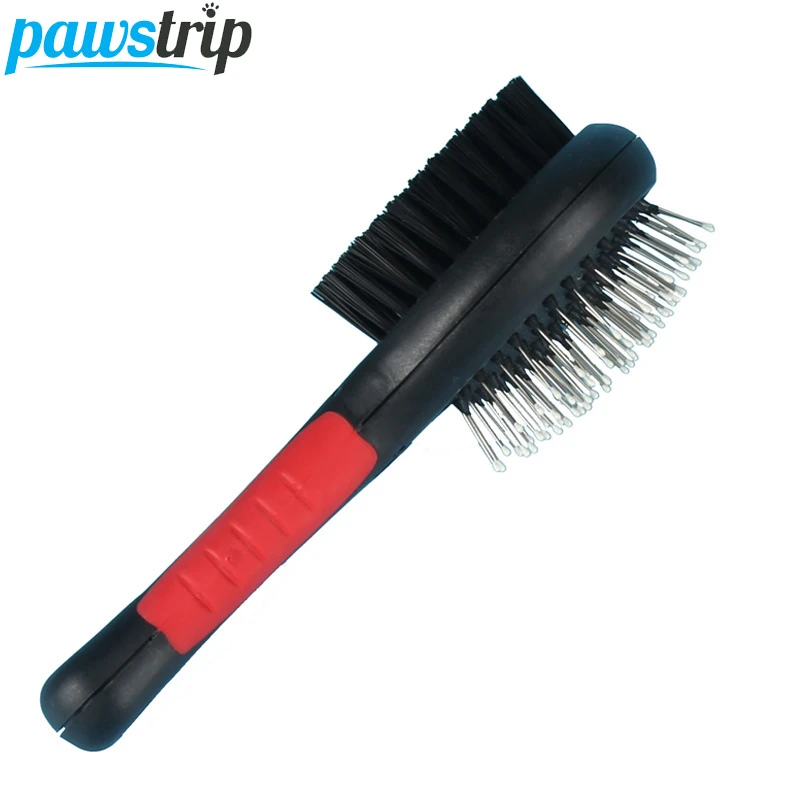 1PC Double Faced Pet Dog Comb Long Hair Brush Plastic Handle Puppy Cat Massage Bath Brush Multifunction Pet Grooming Tool