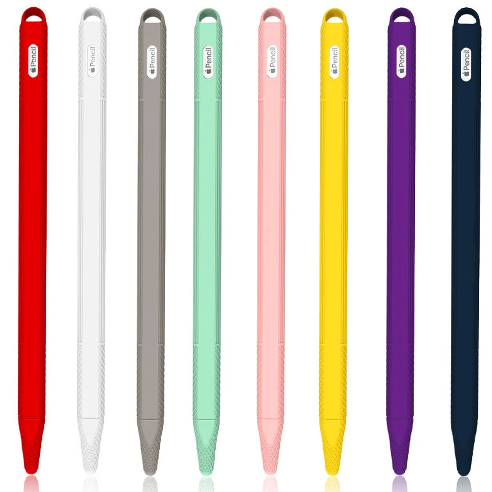For Apple Pencil 2 Case Soft Silicone Holder Stylus Pen Cover Compatible For Apple Ipad air 4 10.9 2020 10.2 Touch Protective