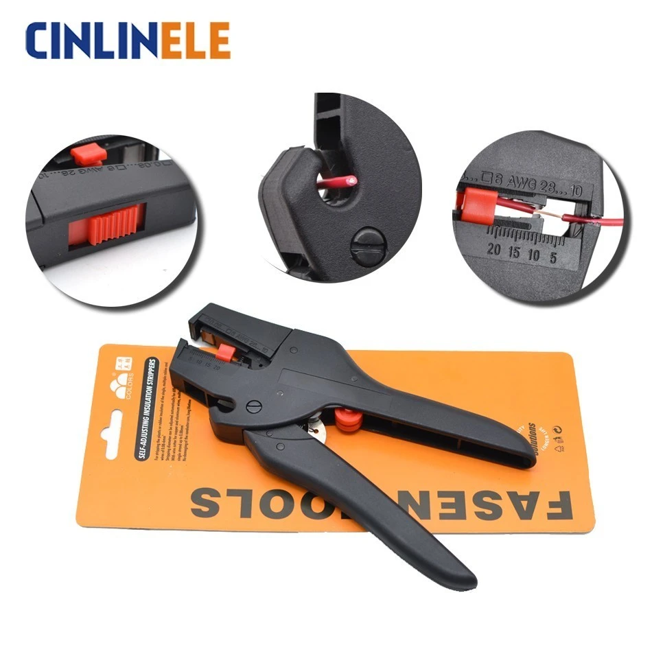 Stripping Pliers Automatic 0.08-2.5mm 28-13AWG Cutter Cable Scissors Wire Stripper Tool FS-D3 Multitool Adjustable Precision