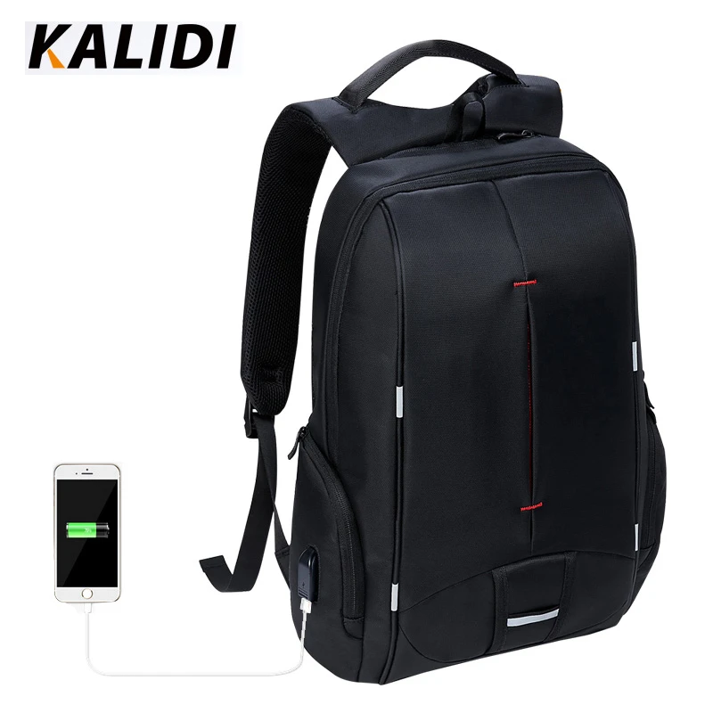 KALIDI Waterproof Laptop Bag Backpack 15.6 -17.3 inch Notebook Bag 15 -17 inch Computer Bag USB for Macbook Air Pro Dell HP Bag