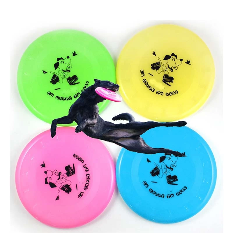 1pcs Plastic Flying Saucer Dog Toy Pet Game Flying Discs Resistant Chew Funny Puppy Training Toy Interactive Partner Pet Shop