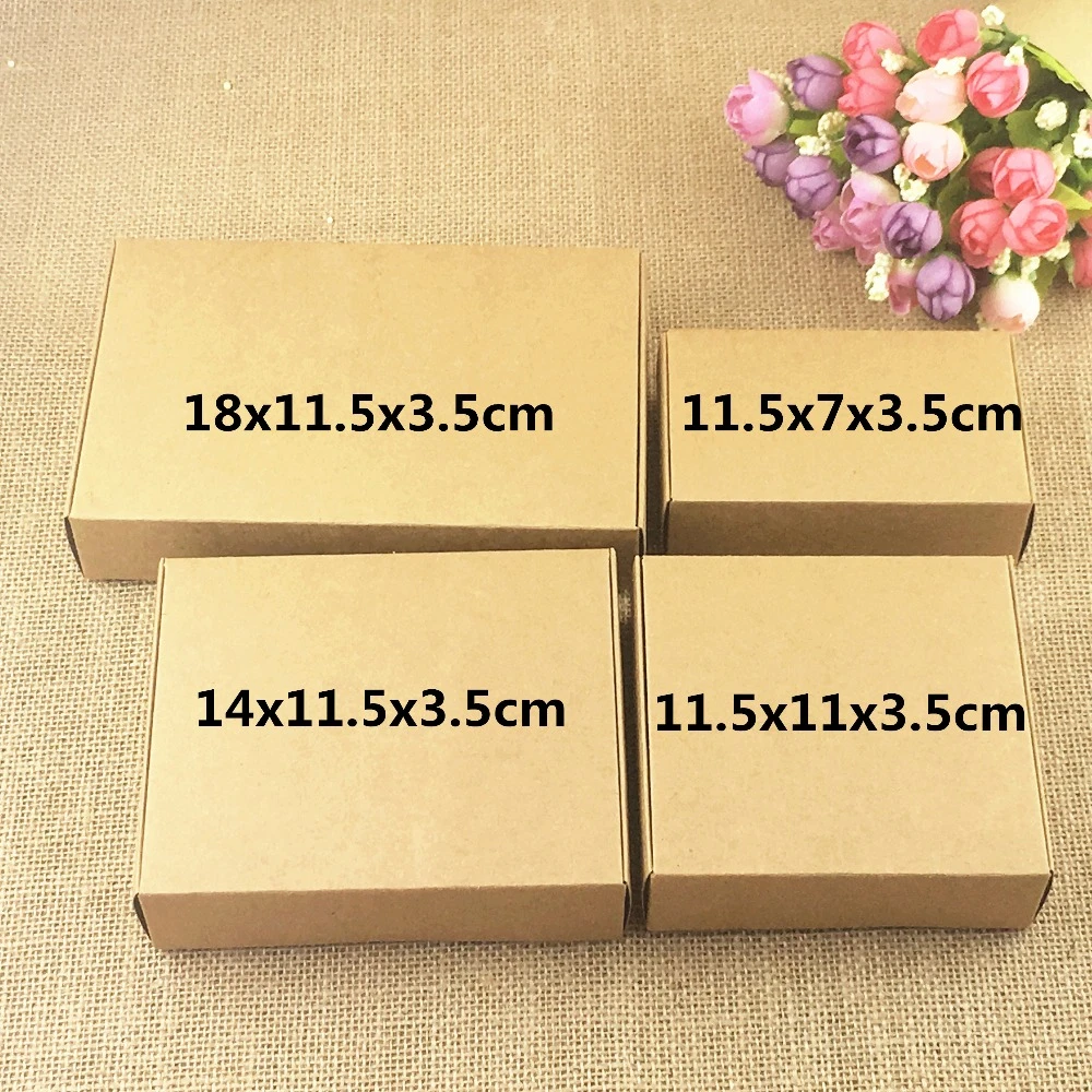 50pcs/lot Kraft  Paper Gift Packing Boxes Blank Soap Box,Jewelry/ Wedding/Party /Candy/carft/accessories Storage Box