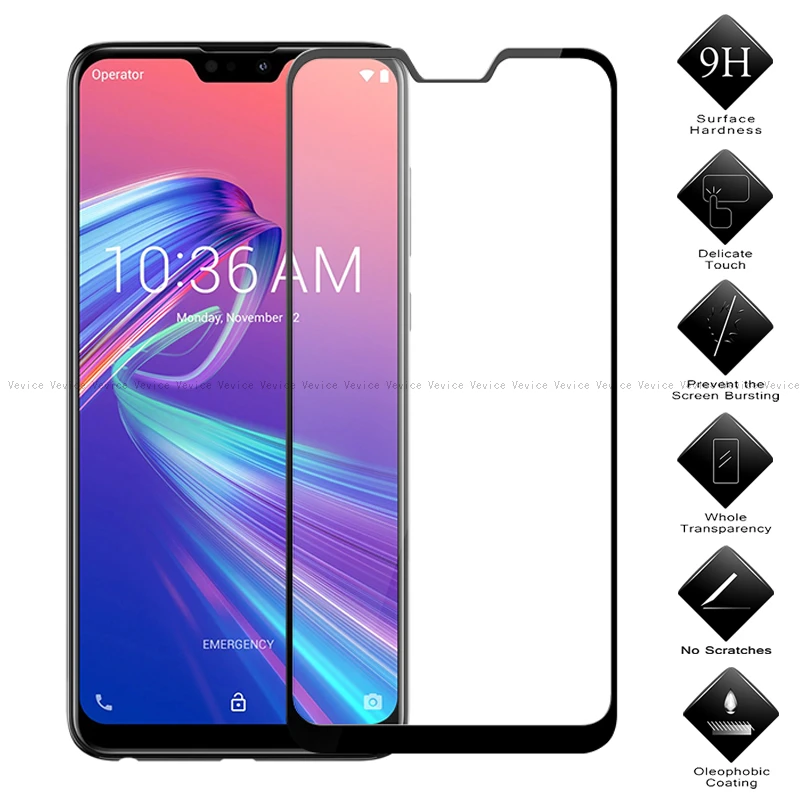 For ASUS Zenfone Max Pro M2 ZB631KL Full Cover Tempered Glass for ASUS Max M2 ZB631KL HD Screen Protector Protective Glass Film