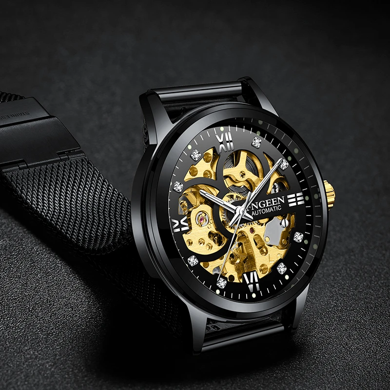 Skeleton Watch 2020 New FNGEEN Sport Mechanical Watch Luxury Watch Mens Watches Top Brand Montre Homme Clock Men Automatic Watch