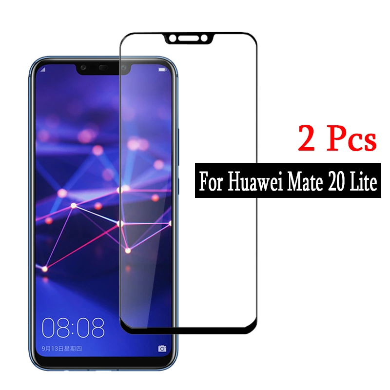 2pcs For Huawei Mate 20 Lite Tempered Glass  Full Cover Safety Protective Glass For Huawei Mate 20 Mate20 Lite Light Huawey