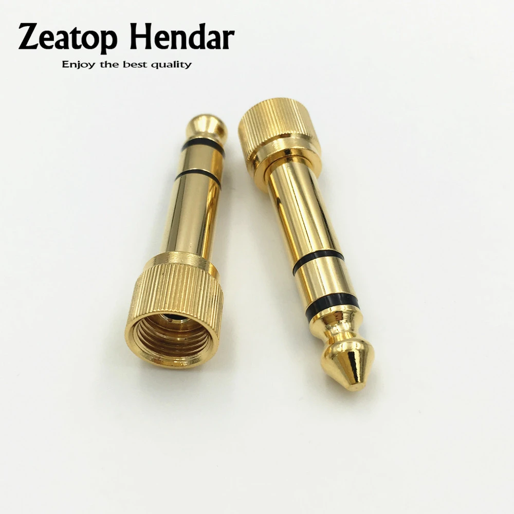 2Pcs Gold Plated 1/4