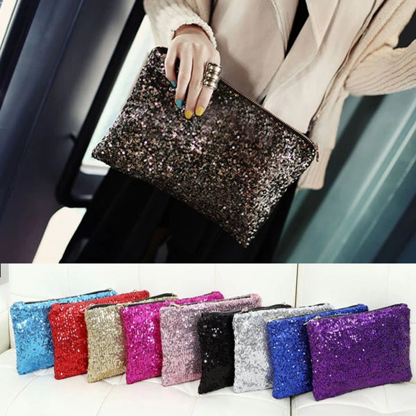 2019 Retro Luxury Sequins Hand Bag Taking Late Package Clutch Bag Sparkling Dazzling Sequins Clutch Bags Purse bag